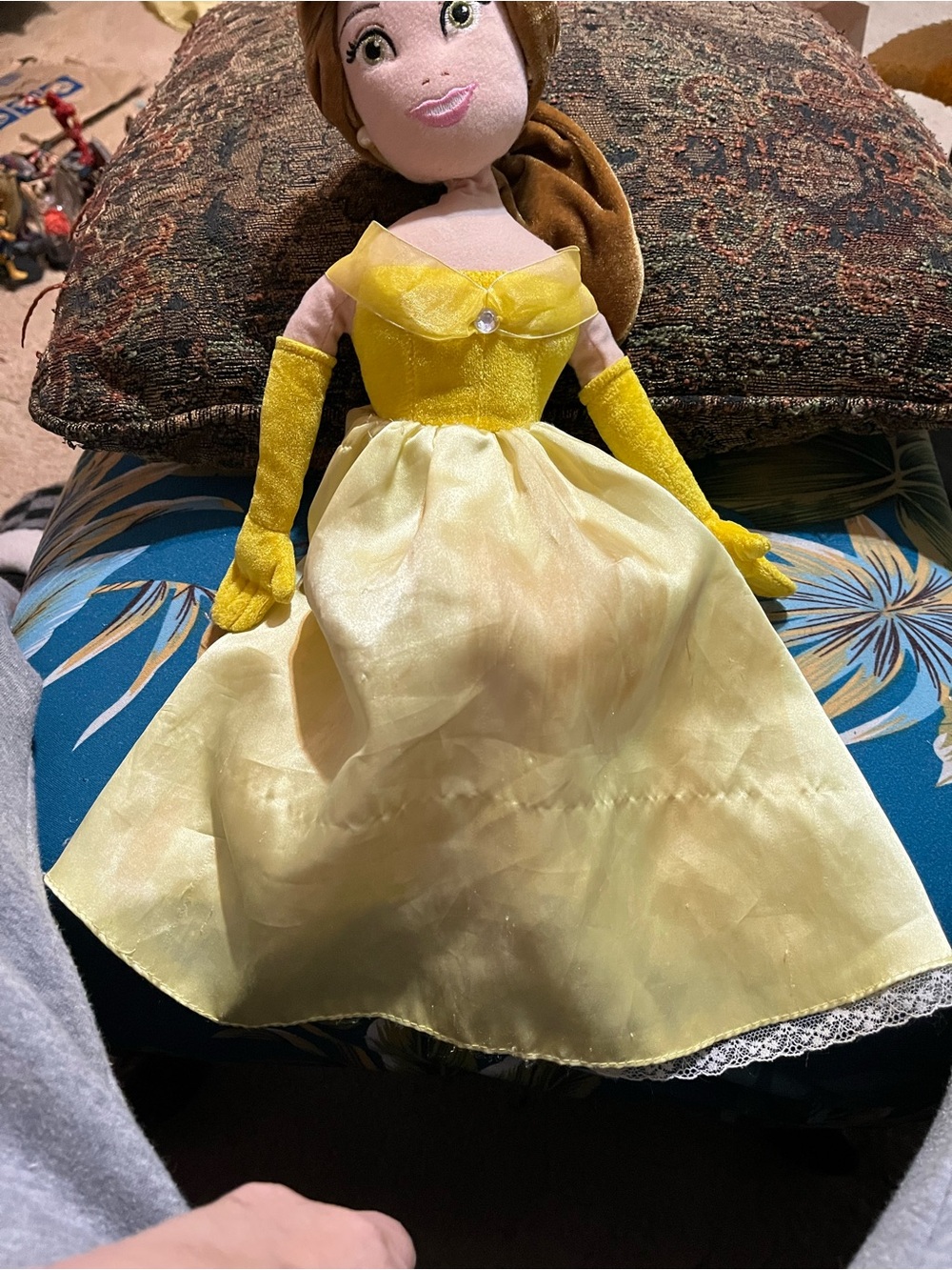 Vintage Disney Belle sitting plush doll